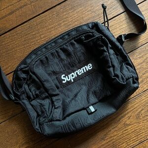 Supreme Black Shoulder/Cross Body Nylon Bag